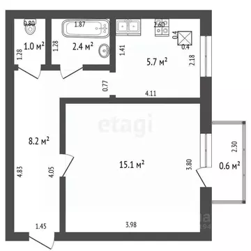 1-к кв. Мордовия, с. Кочкурово ул. Школьная, 65 (33.0 м)