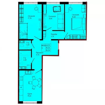 3-к кв. Ленинградская область, Коммунар г. Гатчинский муниципальный ...