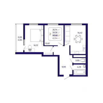 2-к кв. Башкортостан, Уфа Затон-Восточный жилрайон, Паруса жилой ...