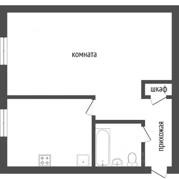 1-к кв. Бурятия, Улан-Удэ ул. Смолина, 63 (34.5 м)