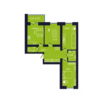 3-к кв. Башкортостан, Уфа Затон-Восточный жилрайон, Новаленд мкр,  ...