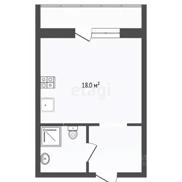 Студия Тюменская область, Тюмень ул. Червишевский Тракт, 45 (24.4 м)