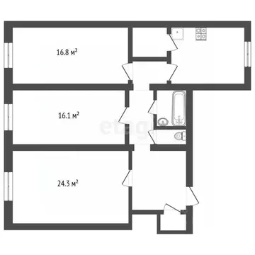 3-к кв. Московская область, Воскресенск ул. Мичурина, 6 (92.6 м)