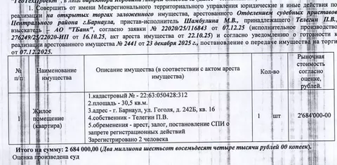 Свободной планировки кв. Алтайский край, Барнаул ул. Гоголя, 242Б ...