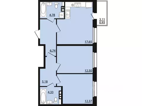 2-к кв. Воронежская область, Рамонский район, Яменское с/пос, пос. ...