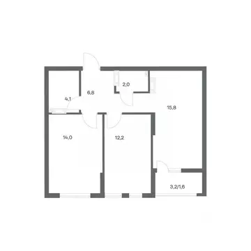 2-к кв. Калининградская область, Калининград ул. Юрия Гагарина, 30 ...