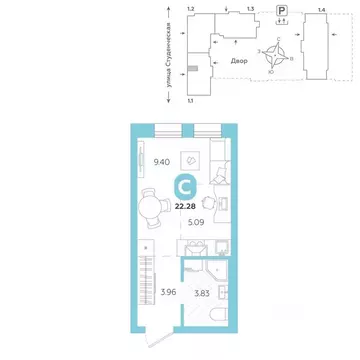 Студия Свердловская область, Екатеринбург ул. Студенческая, 1Д (22.28 ...