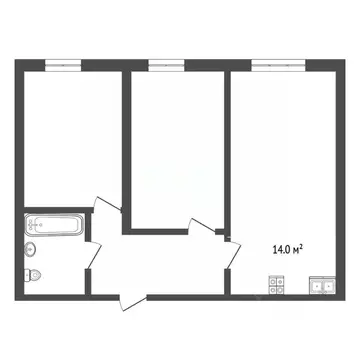2-к кв. Тюменская область, Тюмень ул. Николая Ростовцева, 22 (59.4 м)