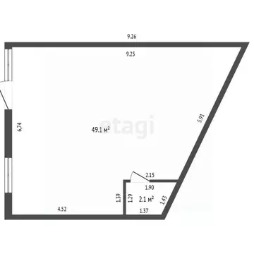 Торговая площадь в Мордовия, Рузаевка ул. Калинина, 35 (52 м)