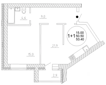 1-к кв. Тверская область, Тверь ул. Спартака, 22 (53.0 м)