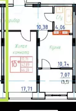 1-к кв. Чувашия, Чебоксары ул. Фридриха Энгельса, 7к1 (46.0 м)