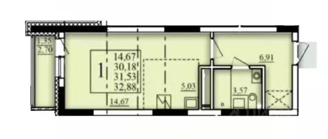 1-к кв. Башкортостан, Уфа Затон-Восточный жилрайон, Паруса жилой ...