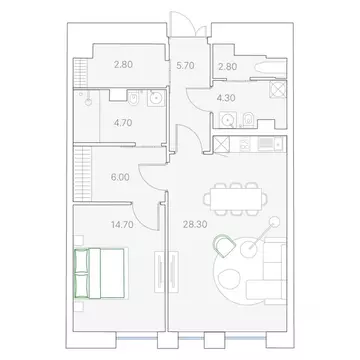 1-к кв. Москва Софийская наб., 34С3 (73.0 м)