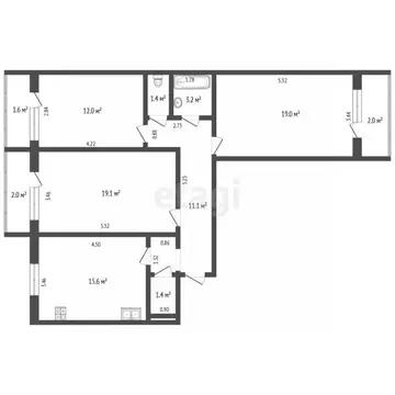 3-к кв. Мордовия, Саранск ул. Веселовского, 48А (82.0 м)