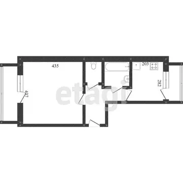 1-комнатная квартира: Тобольск, 9-й микрорайон, 18А (36.7 м)