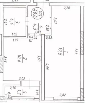 1-к кв. Башкортостан, Уфа Айская ул., 61 (40.0 м)