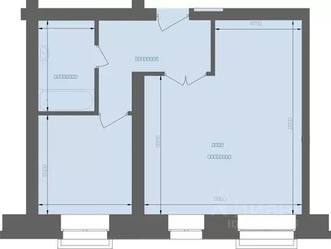 1-к кв. Хакасия, Абакан Скандия жилой комплекс (45.55 м)