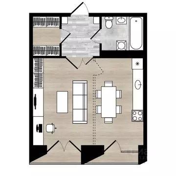 2-к кв. Ярославская область, Ярославль Республиканский проезд, 1 (42.1 ...