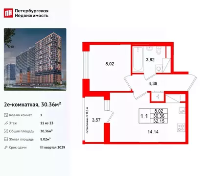 1-к кв. Ленинградская область, Всеволожский район, Свердловское ...