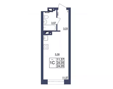 Студия Башкортостан, Уфа Космос жилой комплекс, лит1 (23.87 м)