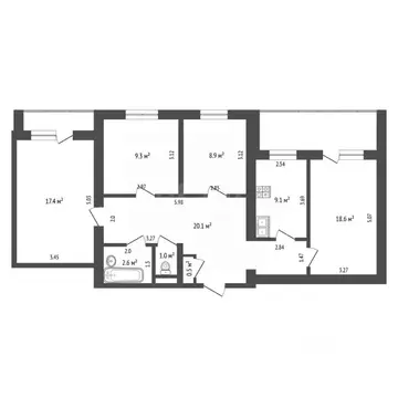 4-к кв. Татарстан, Альметьевск Советская ул., 153А (85.5 м)
