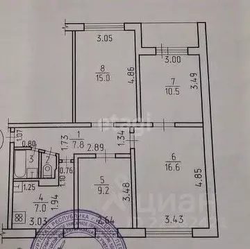 4-к кв. Удмуртия, Ижевск ул. Михаила Петрова, 23 (68.9 м)