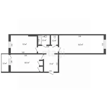 2-к кв. Нижегородская область, Кулебаки городской округ, с. Саваслейка ...