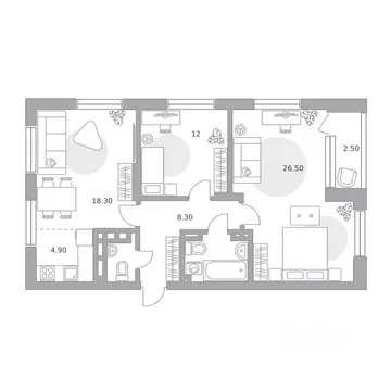 3-к кв. Башкортостан, Уфа Зеленая Роща жилрайон, Лесная Симфония жилой ...