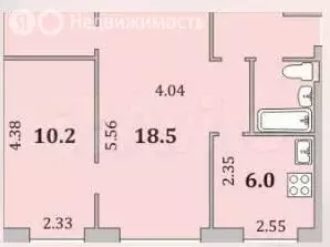 2-комнатная квартира: Мурманск, Североморское шоссе, 2 (43 м)