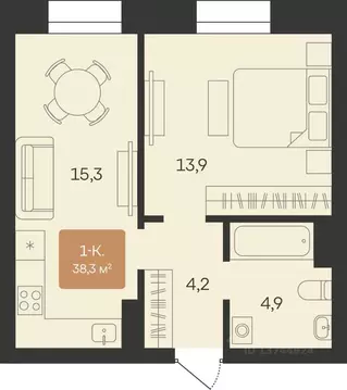 1-к кв. Ямало-Ненецкий АО, Новый Уренгой Созидателей мкр, Атмосфера. ...