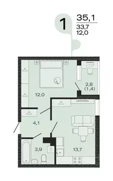 1-к кв. Краснодарский край, Новокубанск Капланово мкр, Эво жилой ...