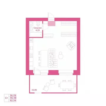 Студия Новосибирская область, Кольцово рп, Спектр мкр 11 (46.48 м)