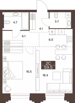 2-к кв. Алтайский край, Барнаул Социалистический просп., 97 (59.5 м)