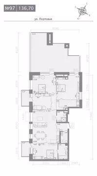 3-к кв. Татарстан, Казань Живи на Портовой жилой комплекс (136.7 м)