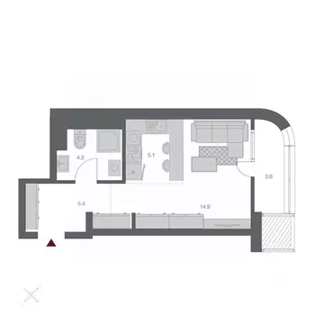 1-к кв. Новосибирская область, Новосибирск Беринг жилой квартал,  ...