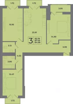 3-к кв. Калининградская область, Калининград Коммунистическая ул. ...