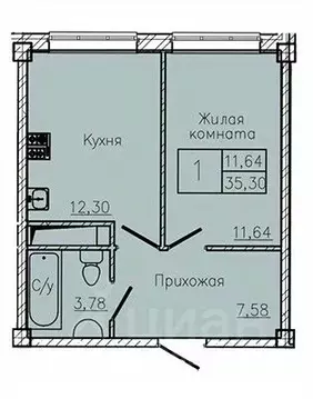 1-к кв. Ставропольский край, Пятигорск  (35.3 м)