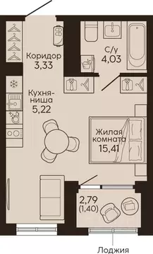 Студия Свердловская область, Екатеринбург Вокзальный жилрайон,  (29.39 ...