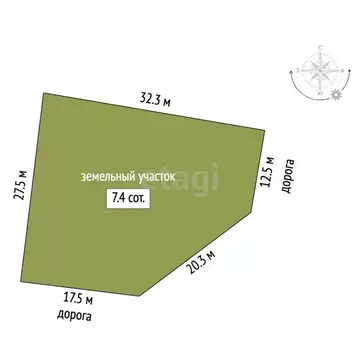 Участок в Москва д. Архангельское, ул. Зосимовская (7.44 сот.)