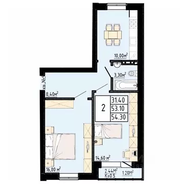 2-к кв. Ленинградская область, Коммунар г. Гатчинский муниципальный ...