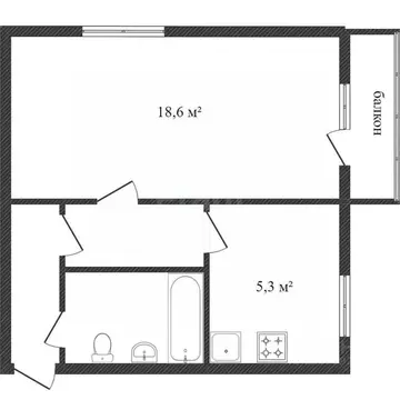 1-к кв. Ярославская область, Ярославль Алмазная ул., 13 (30.5 м)