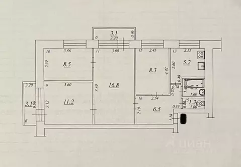 4-к кв. Самарская область, Самара пос. Мехзавод, 15-й кв-л, 4 (60.1 м)
