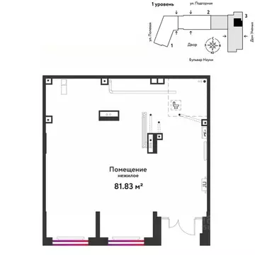 Торговая площадь в Тюменская область, Тюмень Подгорная ул., 73 (82 м)
