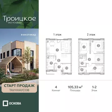 Таунхаус в Московская область, Мытищи городской округ, с. Троицкое  ...