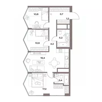 3-к кв. Москва Северный ао, Восточное Дегунино р-н, Акценты жилой ...