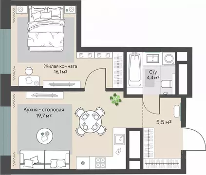1-к кв. Свердловская область, Екатеринбург Эльмаш жилрайон, Изумрудный ...