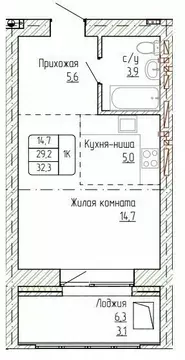 1-к кв. Алтайский край, Новоалтайск ул. Титова, 6 (32.3 м)