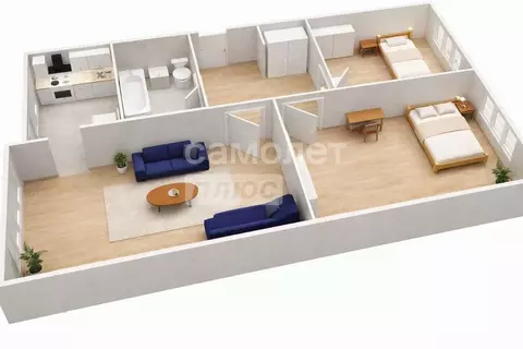 3-к кв. Ивановская область, Кохма ул. Кочетовой, 40 (60.9 м)