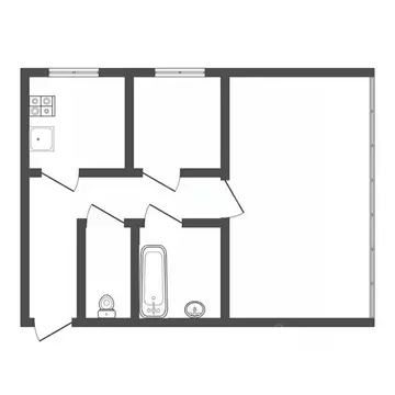 2-к кв. Воронежская область, Воронеж ул. Переверткина, 33 (43.6 м)
