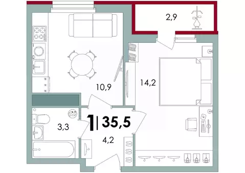 1-к кв. Тверская область, Калининский муниципальный округ, д. Батино  ...